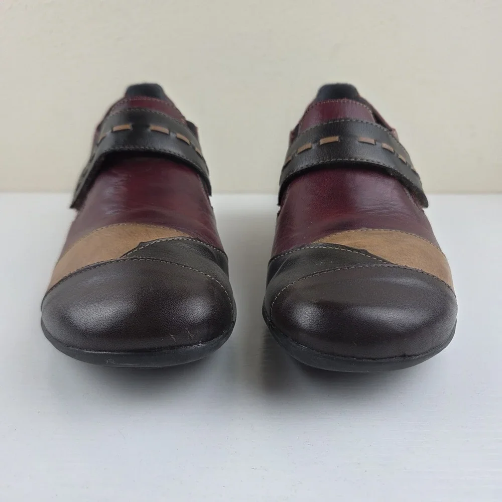 Remonte‎ Womens Multicolor Leather Strap Block Heel Shoes Size US 9.5 EU 40